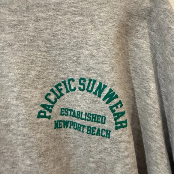 PacSun Gray Hoodie with Green Chest Logo - Picture 3 of 4